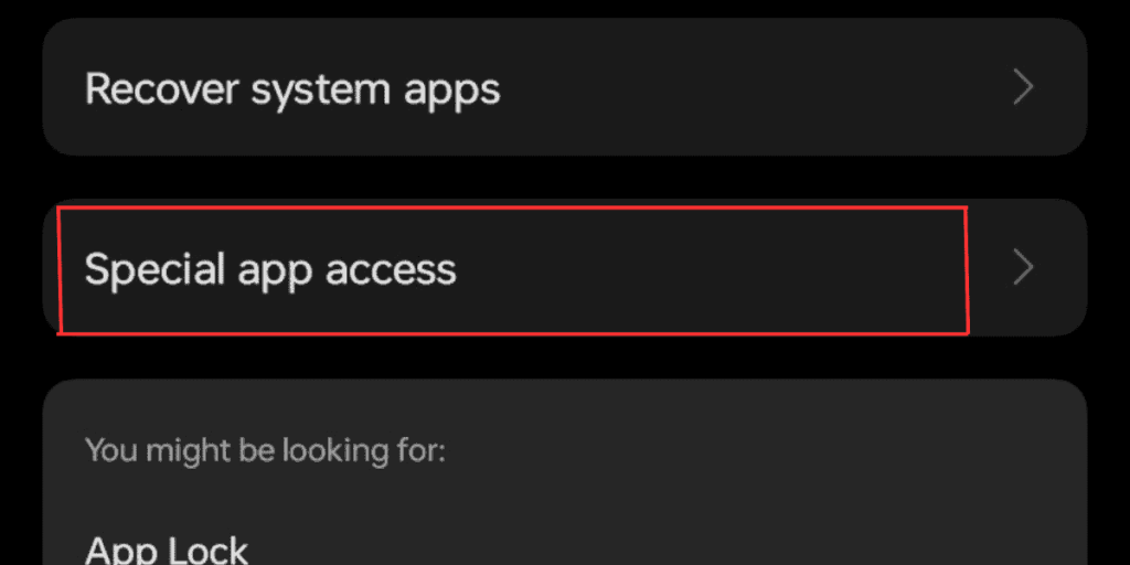 Special App Access